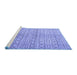 Sideview of Machine Washable Abstract Blue Contemporary Rug, wshcon394blu