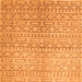 Serging Thickness of Abstract Orange Contemporary Rug, con394org