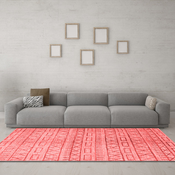 Contemporary Red Washable Rugs