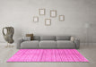 Machine Washable Abstract Pink Contemporary Rug in a Living Room, wshcon394pnk