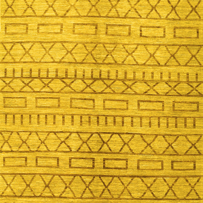 Machine Washable Abstract Yellow Contemporary Rug, wshcon394yw