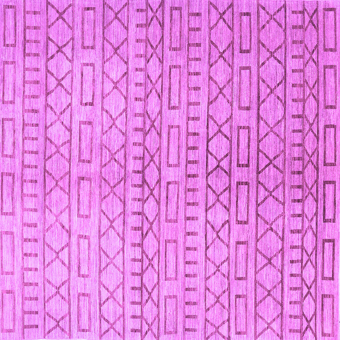 Square Abstract Purple Contemporary Rug, con394pur