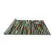 Sideview of Machine Washable Oriental Light Blue Traditional Rug, wshcon395lblu