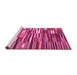 Sideview of Machine Washable Oriental Pink Traditional Rug, wshcon395pnk