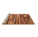 Sideview of Machine Washable Oriental Brown Traditional Rug, wshcon395brn