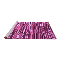 Sideview of Machine Washable Oriental Purple Traditional Area Rugs, wshcon395pur
