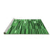 Sideview of Machine Washable Oriental Emerald Green Traditional Area Rugs, wshcon395emgrn