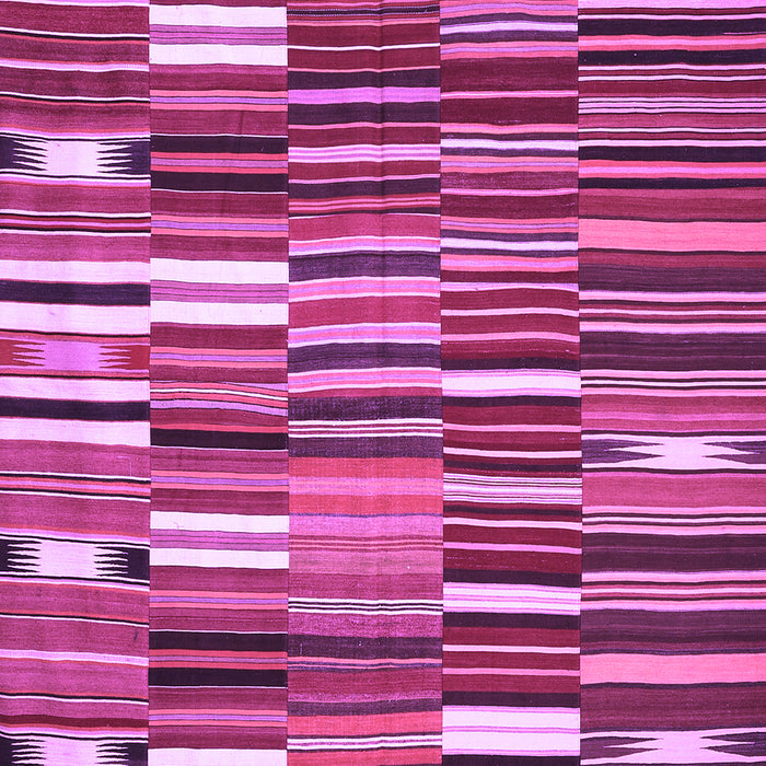 Machine Washable Oriental Purple Traditional Area Rugs, wshcon395pur