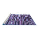 Sideview of Machine Washable Oriental Blue Traditional Rug, wshcon395blu