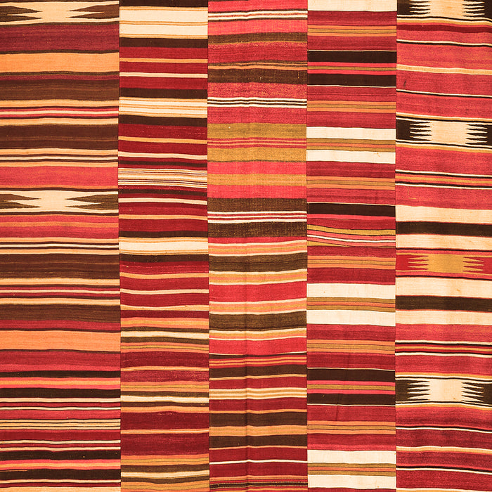 Serging Thickness of Machine Washable Oriental Orange Traditional Area Rugs, wshcon395org