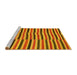 Sideview of Machine Washable Oriental Yellow Traditional Rug, wshcon396yw