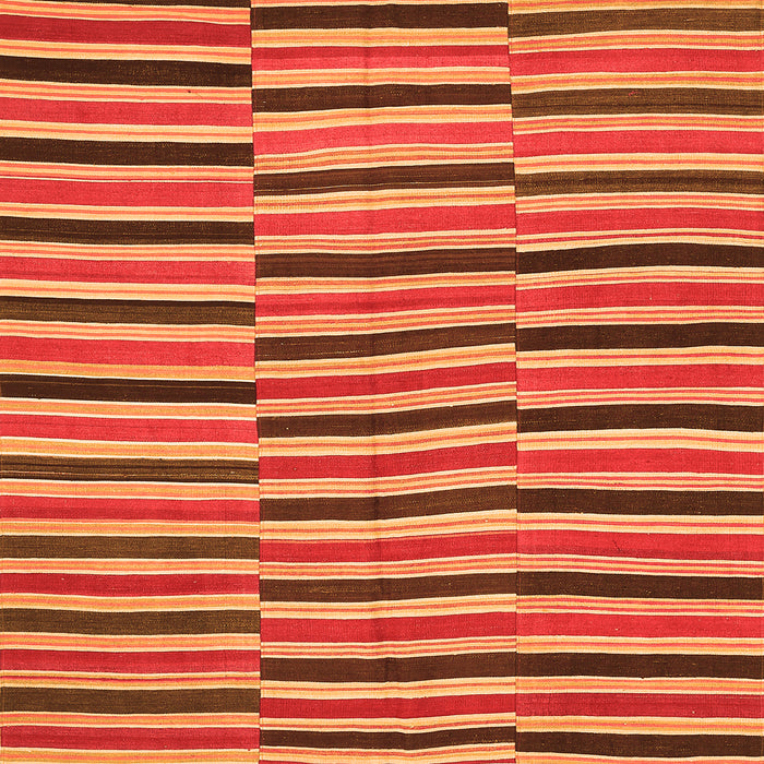 Serging Thickness of Oriental Orange Traditional Rug, con396org