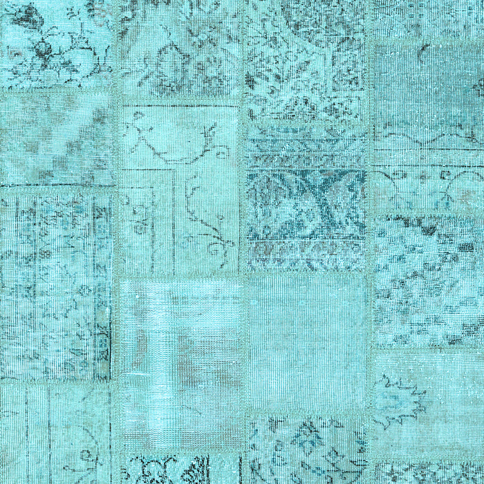 Patchwork Light Blue Transitional Rug, con397lblu