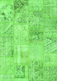 Patchwork Green Transitional Rug, con397grn