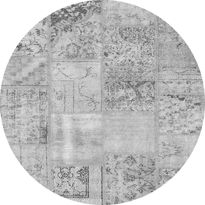 Square Patchwork Gray Transitional Rug, con397gry