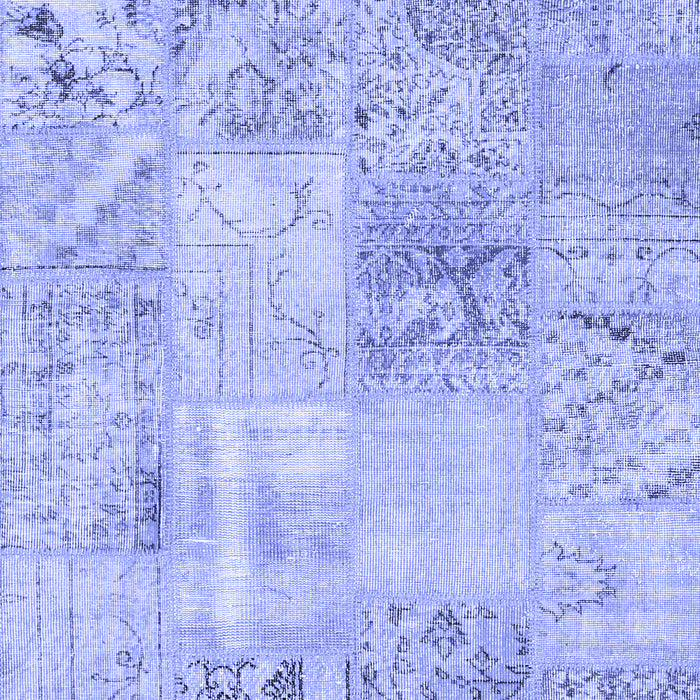 Patchwork Blue Transitional Rug, con397blu