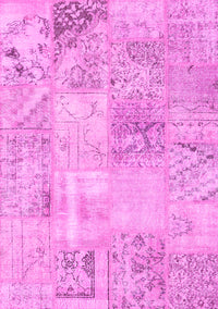 Patchwork Pink Transitional Rug, con397pnk