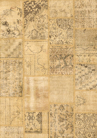 Patchwork Brown Transitional Rug, con397brn