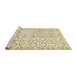 Serging Thickness of Machine Washable Contemporary Khaki Gold Rug, wshcon398