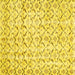 Square Machine Washable Abstract Yellow Contemporary Rug, wshcon398yw