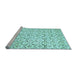 Sideview of Machine Washable Abstract Light Blue Contemporary Rug, wshcon398lblu