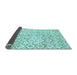 Sideview of Abstract Light Blue Contemporary Rug, con398lblu