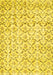 Abstract Yellow Contemporary Rug, con398yw