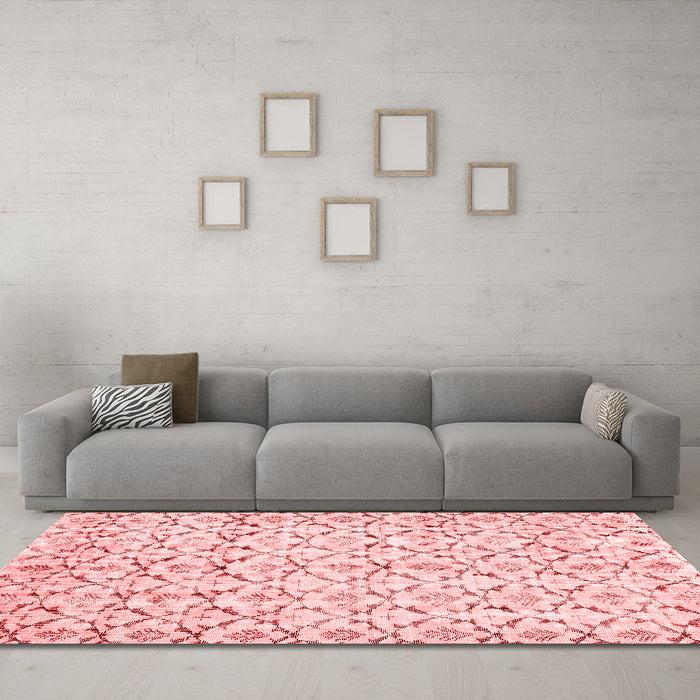 Contemporary Red Washable Rugs