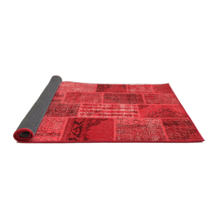 Patchwork Red Transitional Area Rugs