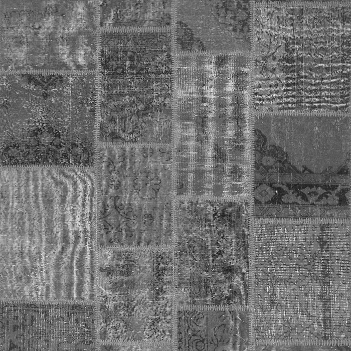 Serging Thickness of Machine Washable Patchwork Gray Transitional Rug, wshcon399gry