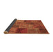 Sideview of Patchwork Brown Transitional Rug, con399brn