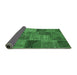 Sideview of Patchwork Emerald Green Transitional Rug, con399emgrn