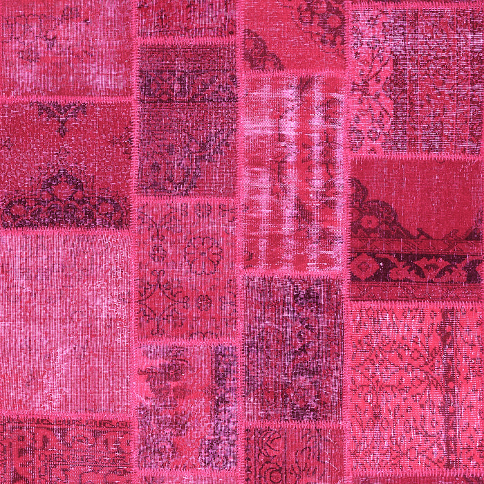 Patchwork Pink Transitional Rug, con399pnk
