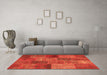 Machine Washable Patchwork Orange Transitional Area Rugs in a Living Room, wshcon399org