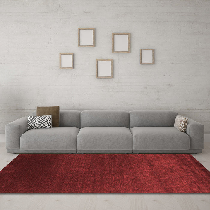 Contemporary Red Washable Rugs
