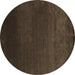 Round Machine Washable Abstract Brown Contemporary Rug, wshcon39brn