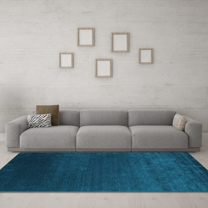 Machine Washable Abstract Light Blue Contemporary Rug in a Living Room, wshcon39lblu