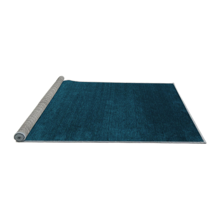 Sideview of Machine Washable Abstract Light Blue Contemporary Rug, wshcon39lblu