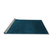 Sideview of Machine Washable Abstract Light Blue Contemporary Rug, wshcon39lblu