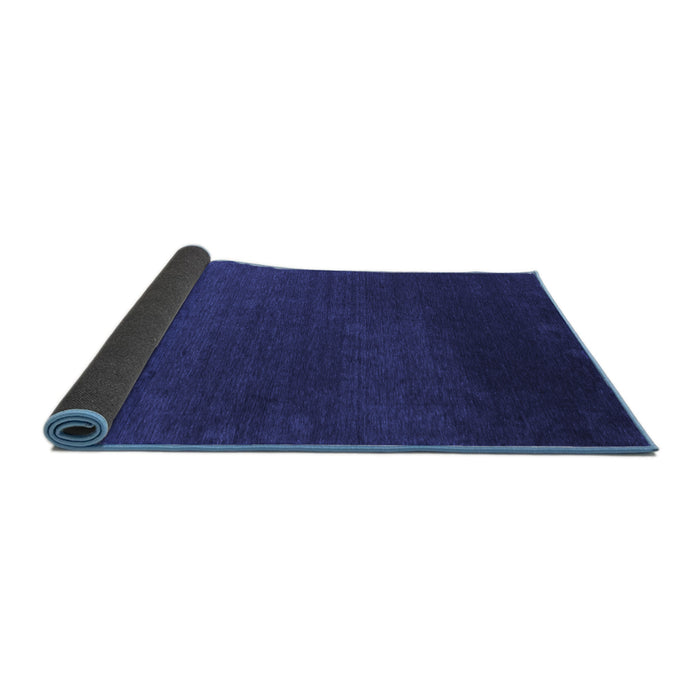 Sideview of Abstract Blue Contemporary Rug, con39blu
