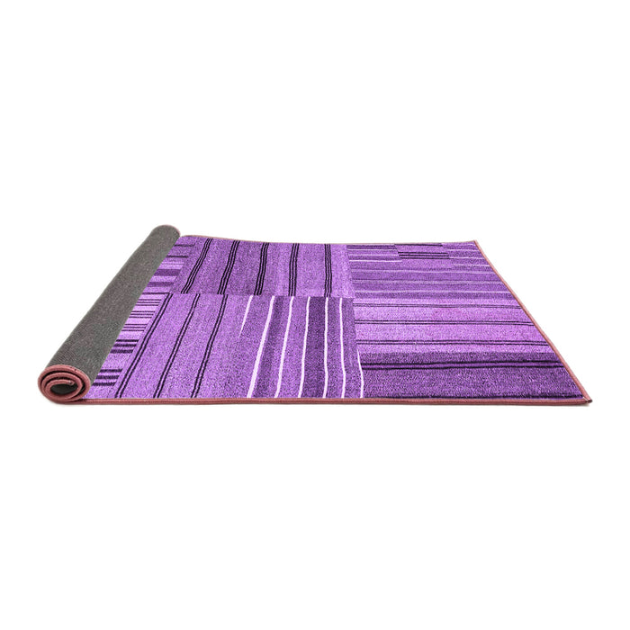 Sideview of Abstract Purple Contemporary Rug, con400pur