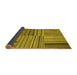 Sideview of Abstract Yellow Contemporary Rug, con400yw