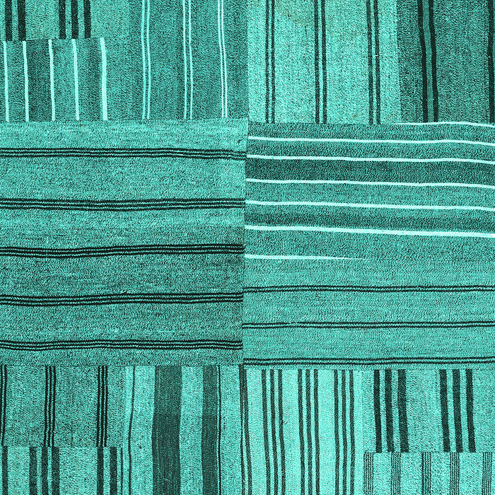 Abstract Turquoise Contemporary Rug, con400turq