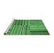 Sideview of Machine Washable Abstract Emerald Green Contemporary Area Rugs, wshcon400emgrn