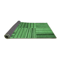 Sideview of Abstract Emerald Green Contemporary Rug, con400emgrn