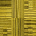 Square Abstract Yellow Contemporary Rug, con400yw