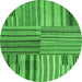 Machine Washable Abstract Green Contemporary Area Rugs, wshcon400grn