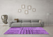 Machine Washable Abstract Purple Contemporary Area Rugs in a Living Room, wshcon400pur