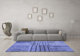Machine Washable Abstract Blue Contemporary Rug in a Living Room, wshcon400blu