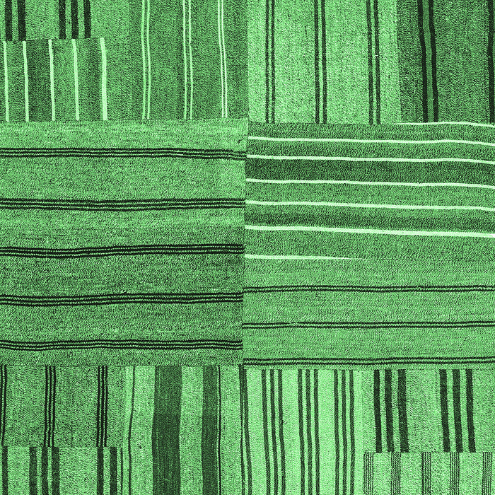 Machine Washable Abstract Emerald Green Contemporary Area Rugs, wshcon400emgrn